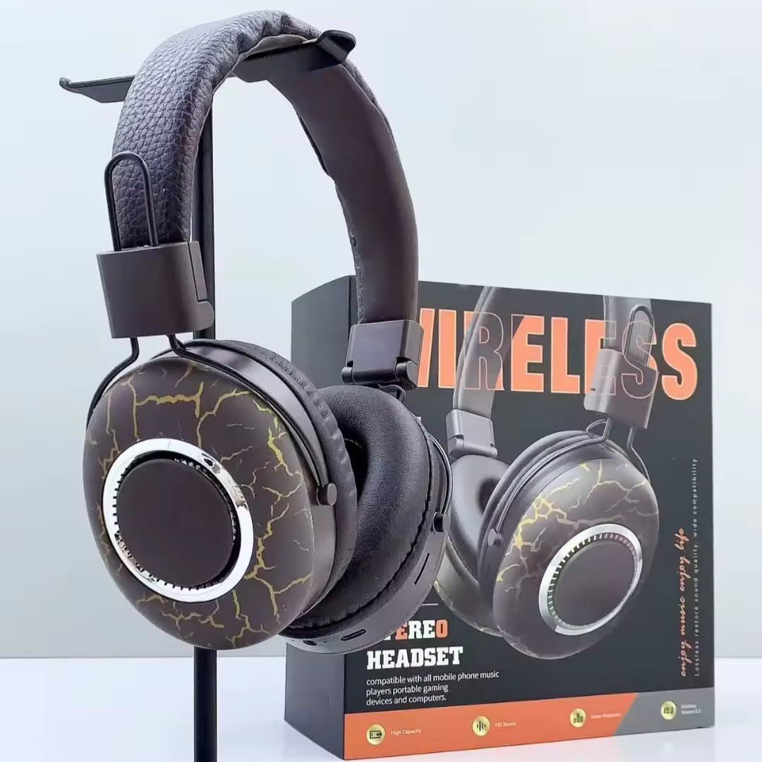 MKA21 Wireless Bluetooth Headphones - Over Ear Stereo Headset with Deep Bass & Marble Design